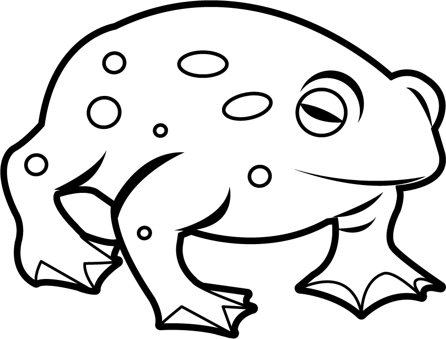 Toad PNG Black And White - 163031