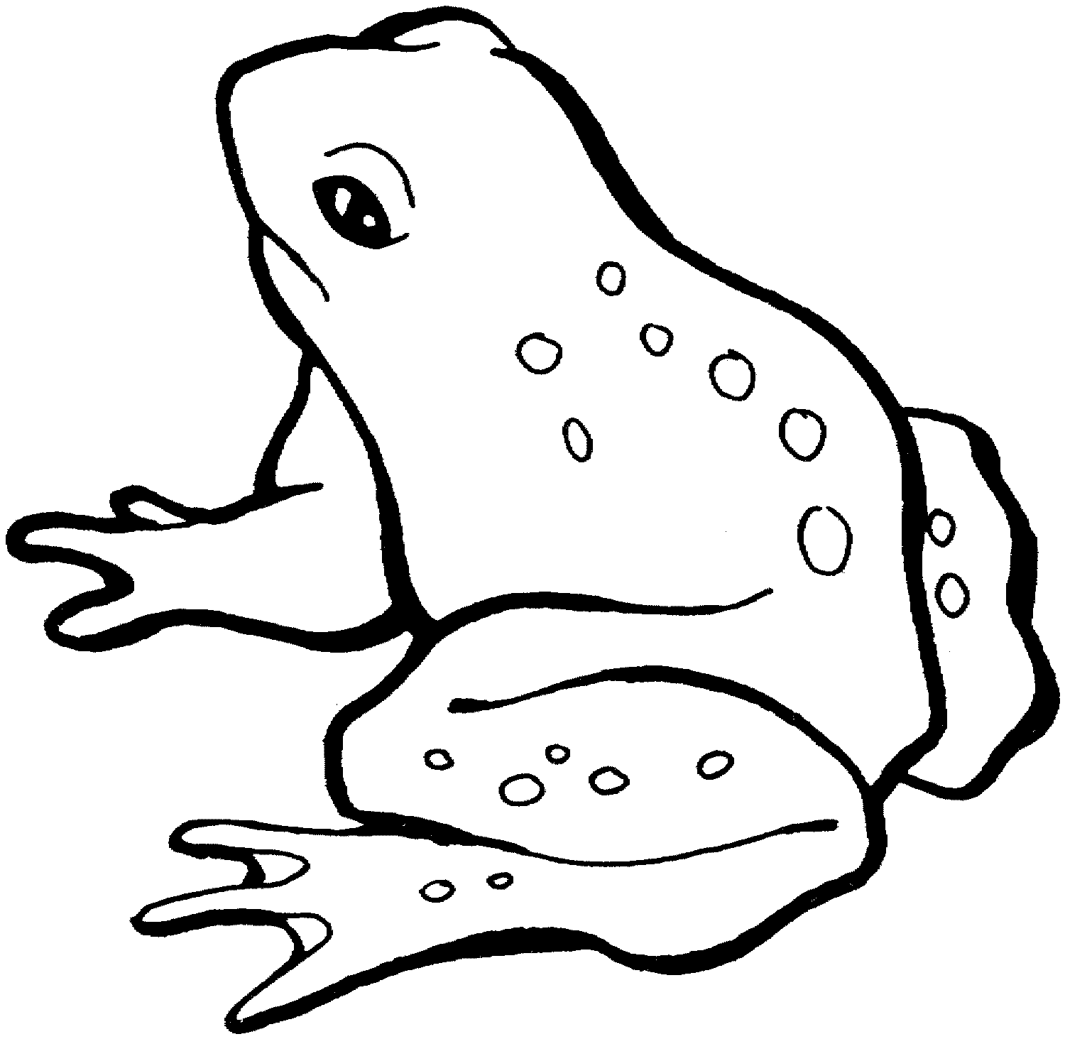 Free frog clip art black and 