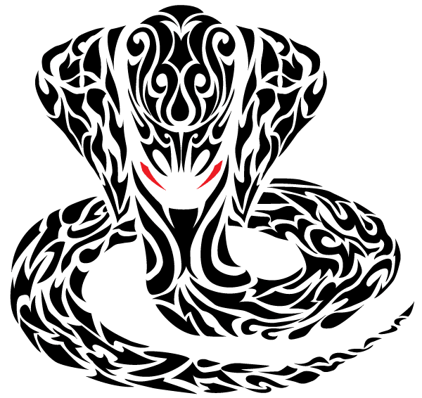 Tribal Cobra Snake Tattoo Vec