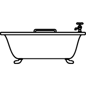 Tub PNG Black And White - 83121