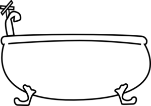 Tub PNG Black And White - 83107