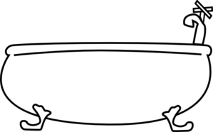 Tub PNG Black And White - 83106