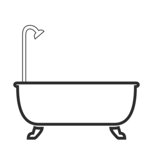 Tub PNG Black And White - 83112
