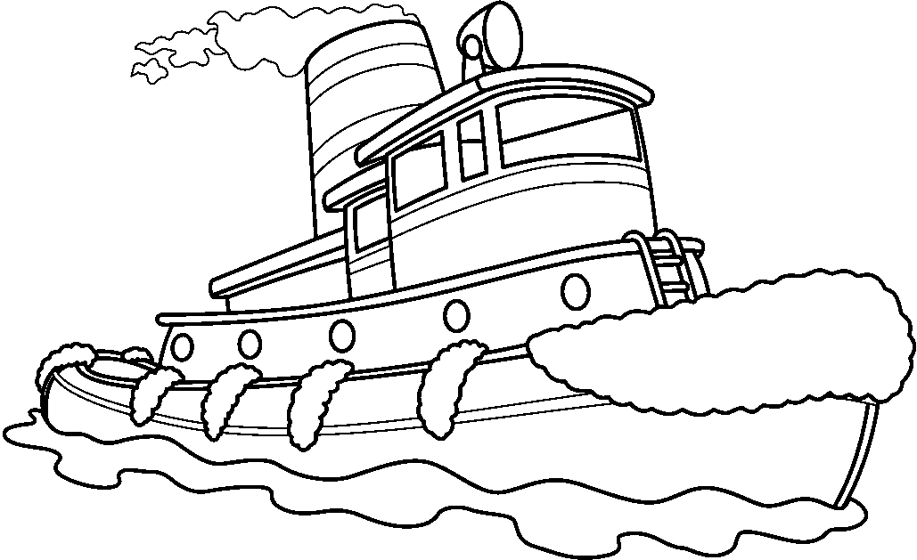 Tugboat PNG Black And White - 81381