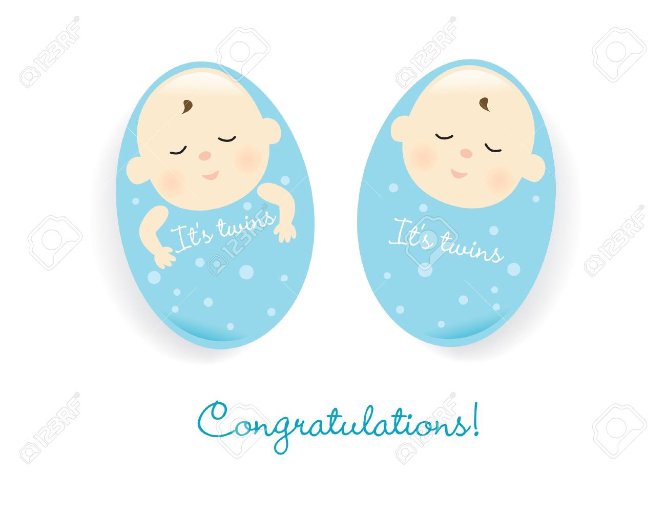 Twin Baby Boy Congratulations PNG - 165466