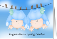 Twin Baby Boy Congratulations PNG - 165454