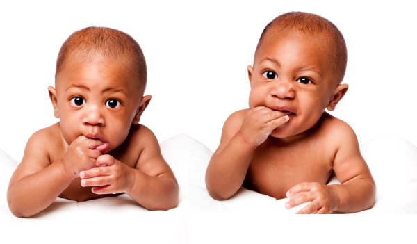 Two babies Free PNG