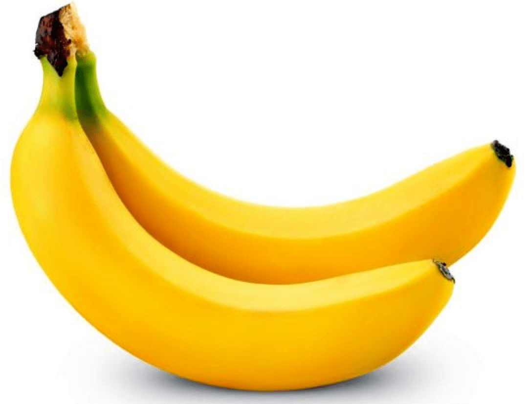 Two Bananas and Banana Slice 