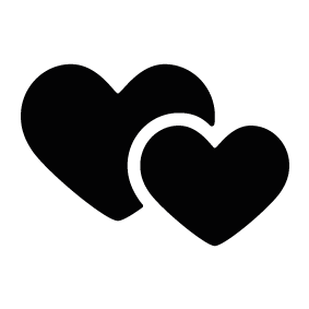 Two Black Heart PNG