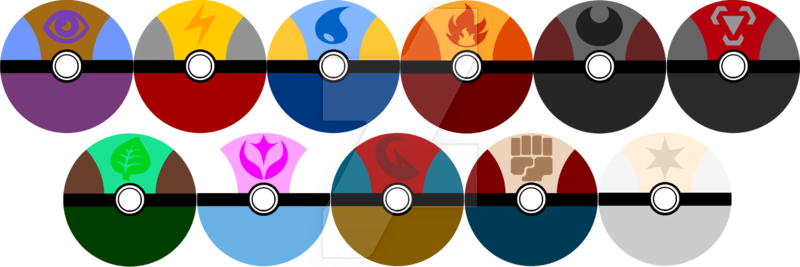 Pokeball energy types by KalE