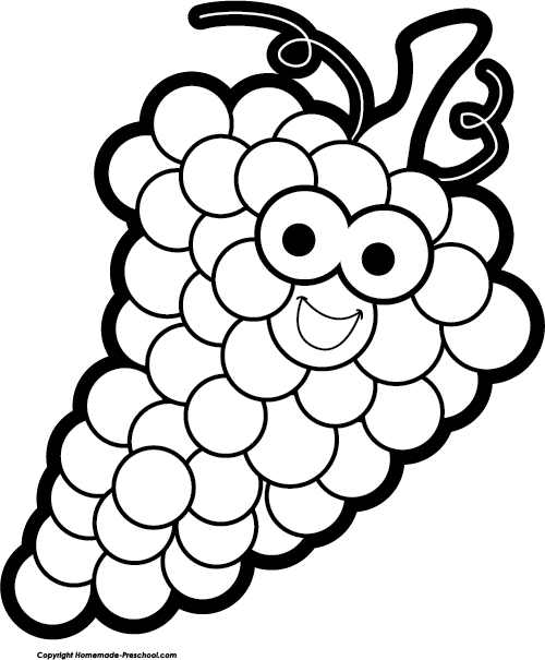 Ubas PNG Black And White - 82943