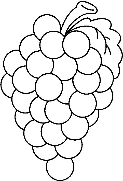 Grapes Clipart Black And Whit