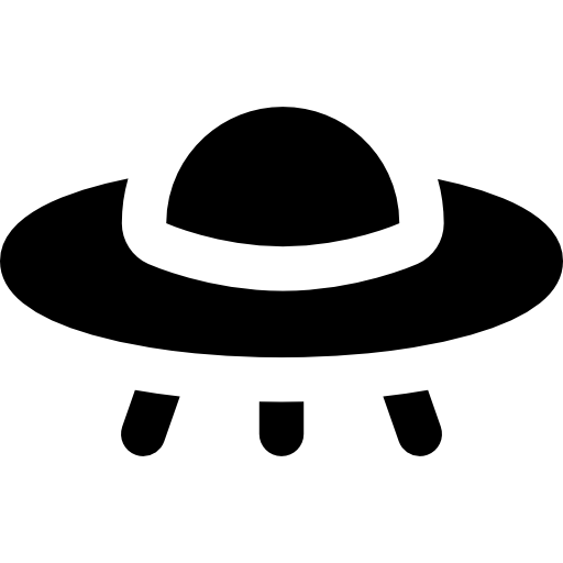 Ufo PNG Black And White - 82755