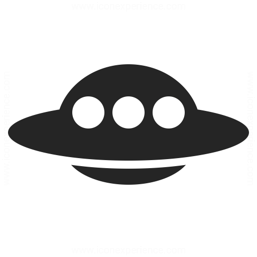 Ufo PNG Black And White - 82753