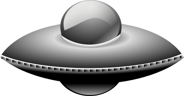 Ufo PNG Black And White - 82759