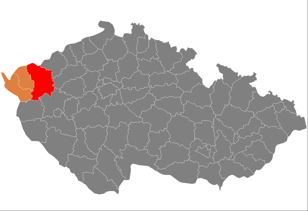 Map of Czech Republic and Kar