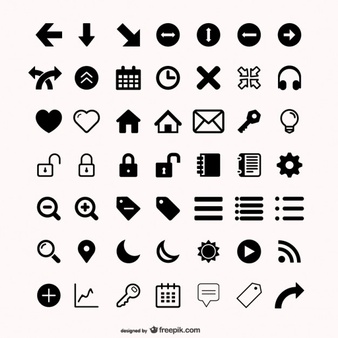 Assorted icons set