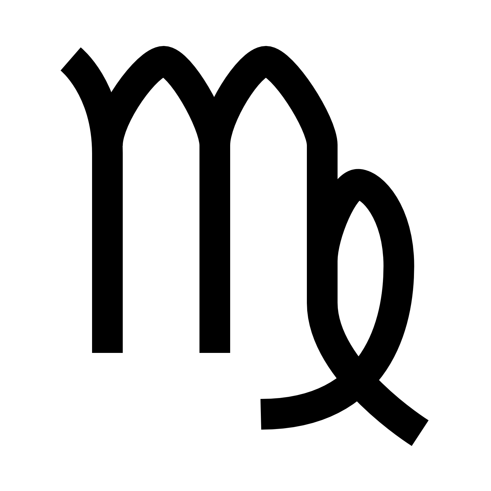 Virgo zodiac symbol free icon