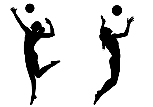Volleyball Player Hitting .