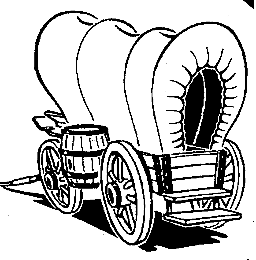 Wagon PNG Black And White - 54098