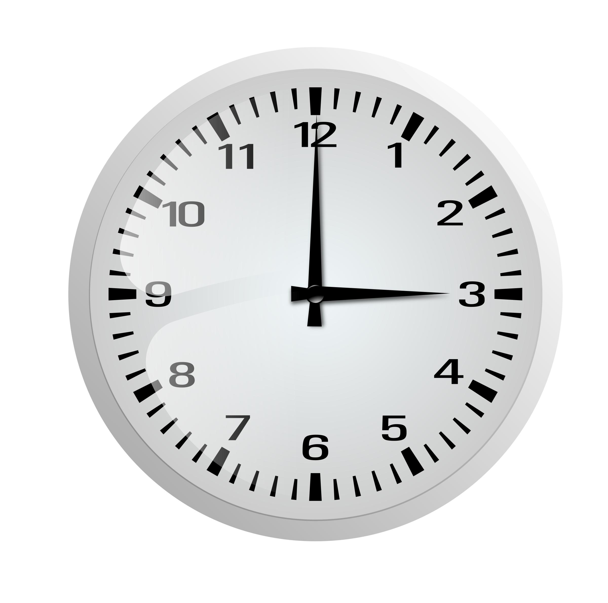 Wall Clock PNG Black And White - 167099