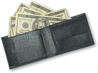 Black Wallet With Money Png i