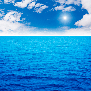 Ocean or sea horizon animated