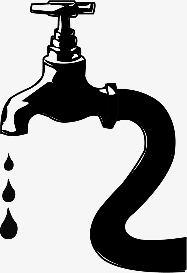 Water Faucet PNG Black And White - 152994