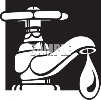 Water Faucet PNG Black And White - 152998
