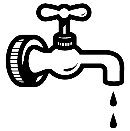Water Faucet PNG Black And White - 152992