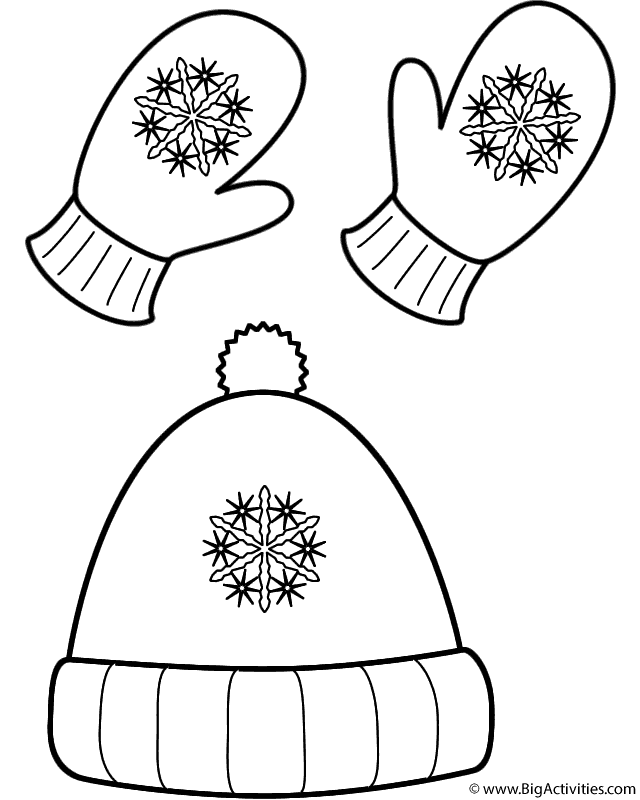 Winter Hat Outline Clip Art