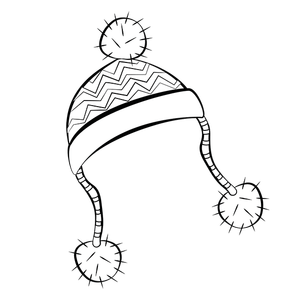 Winter Hat PNG Black And White - 168180