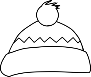 Winter Hat PNG Black And Whit