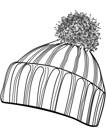 Winter Hat PNG Black And White - 168174