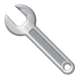 Wrench, spanner PNG image, fr