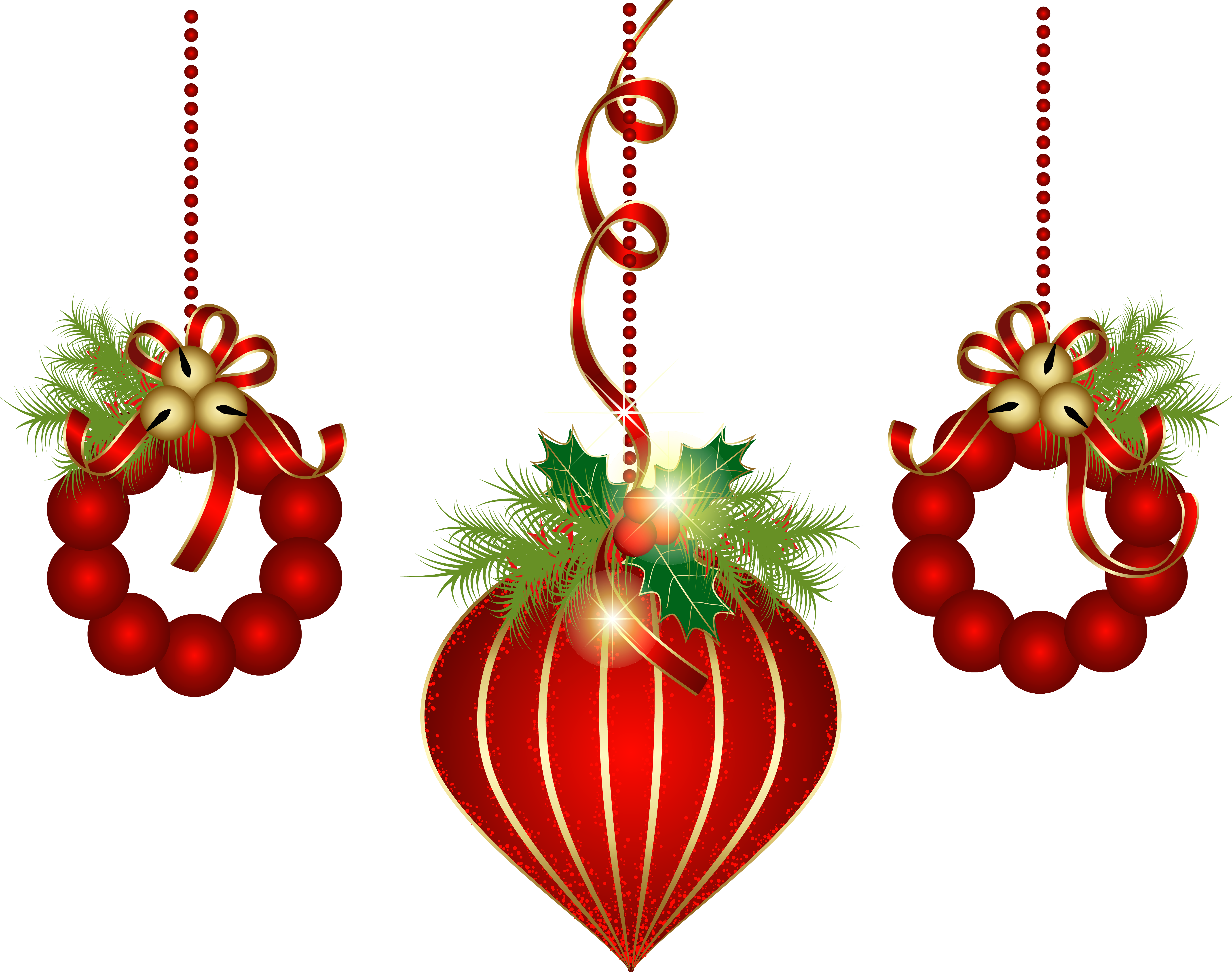 Transparent Red Christmas Orn