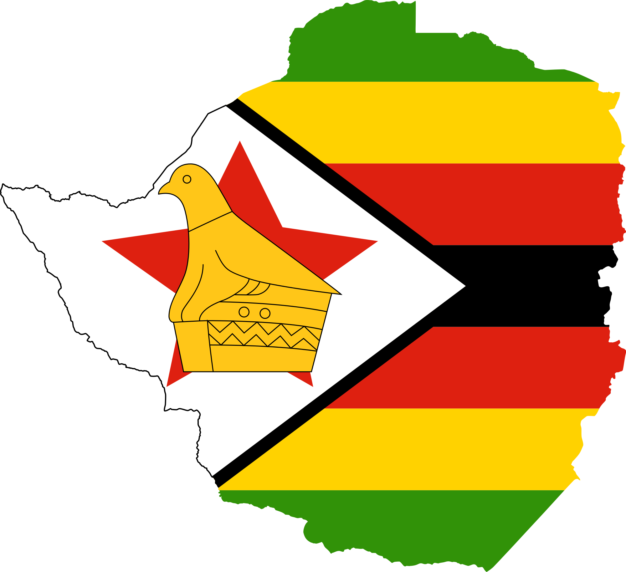 Blank Zimbabwe Map - png