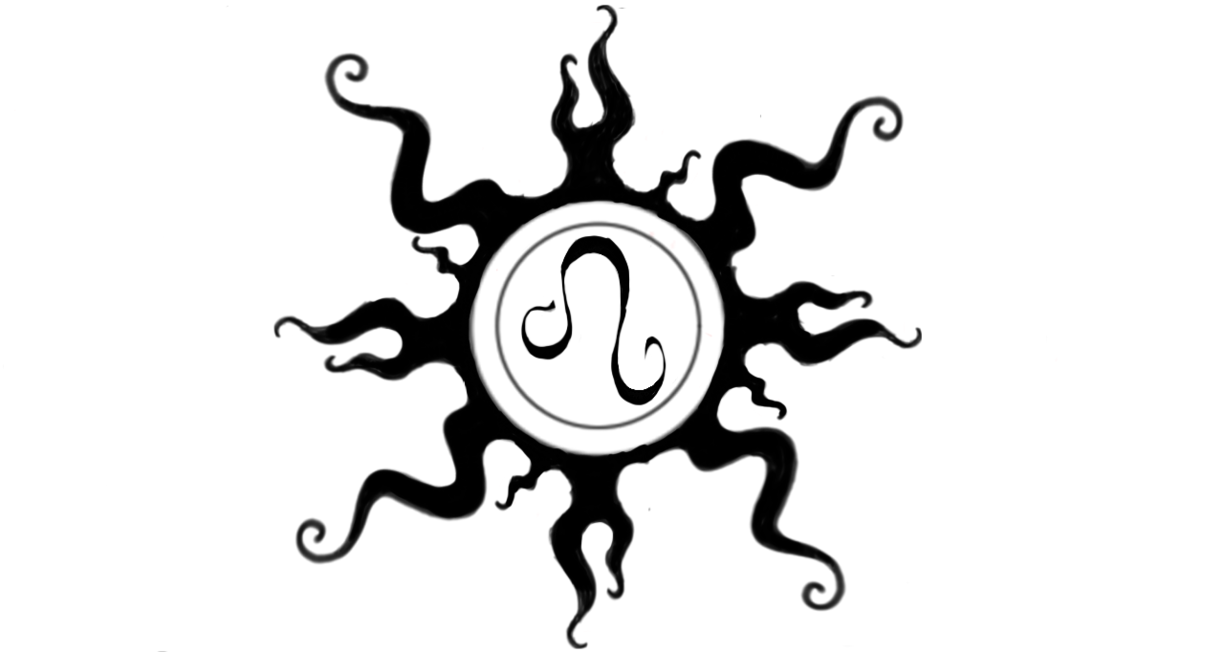 Zodiac Leo Sun Tattoo Flash